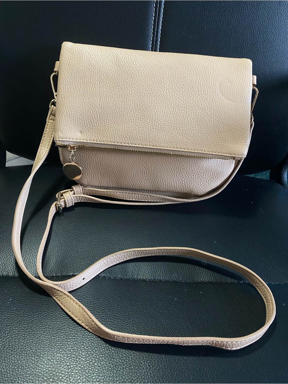 Urban Expressions Beige Crossbody Shoulder Bag - Women's Everyday Purse